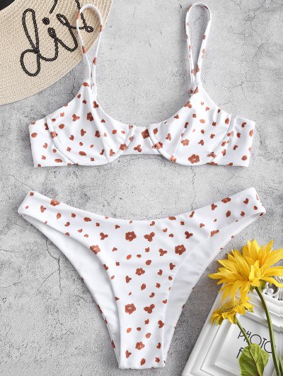 Cami Bikini Underwire Flower Bikini Set