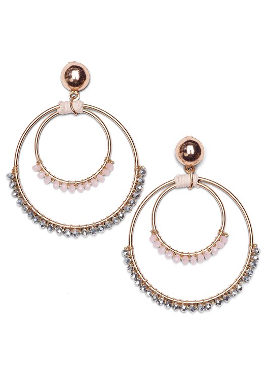 BEADED HOOP EARRINGS