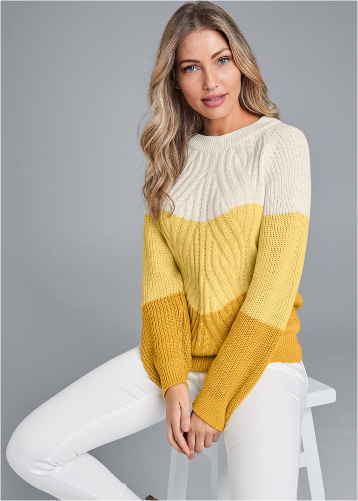 COLOR BLOCK SWEATER