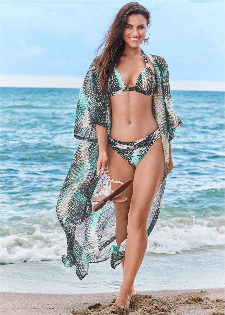 SHEER CAFTAN COVER-UP