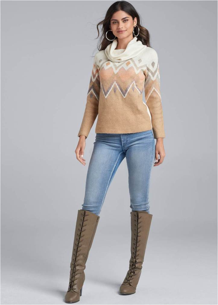 COWL NECK SWEATER